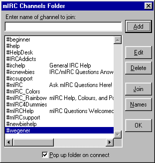 mIRC Channels Folder